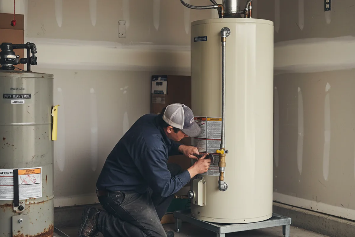 Water heater and shutoff valve replacement in Potsdam